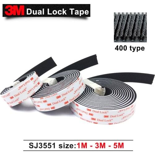 Type 400 3M Dual Lock SJ3551 Black VHB Mushroom adhesive Reclosable fastener tape,1M/3M/5M