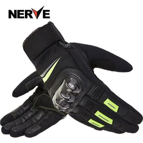 2019 New NERVE Summer Carbon Fiber Motorcycle Gloves motorbike glove Men breathable motorcycle riding gloves can touch screen