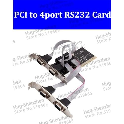 New Sale 2pcs/lot 4 Four RS-232 RS232 DB9 9 Pin Serial Port to PCI I O Controller Card Adapter Lowest price for desktop