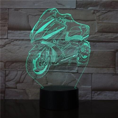 New Motorcycle Bicycle Motorbike Cool Boy Toys 3D LED Night Light USB RGB Desk Lamp Home Decor Novelty Christmas Gift 3551