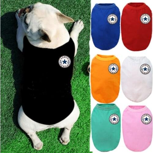 Dog clothes T-shirts Spring and summer dog clothes Small and medium-sized dogs Sun protection Cotton soft sleeveless