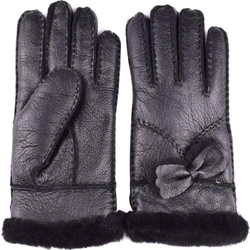 Real fur gloves for women high quality warm fashion sheep fur gloves LQ07029