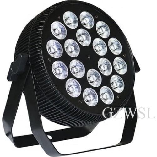 12pcs/lot DMX slim 18pcs 8W RGBW 4in1 flat led par light