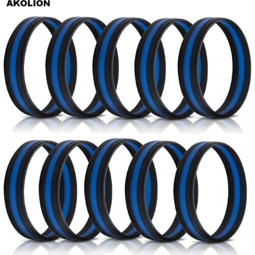 Police Officers Patrol Silicone Wristband Bracelets Emblematic Jewelry Awareness 100pcs FB-0024