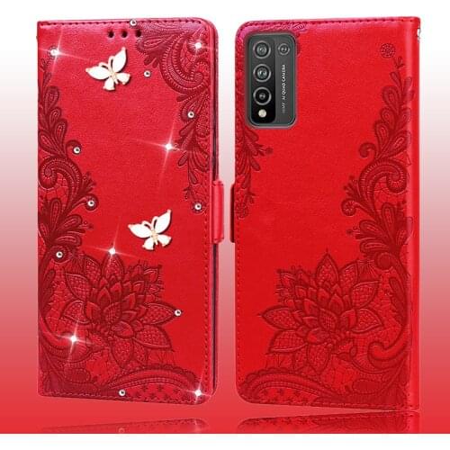 Luxury Bling Case For Honor 10X 9X Lite 8C Huawei P40 Lite E P30 Pro Case P Smart Z 2019 2021 Y5 Y7 Y6 2019 Leather Wallet Cover