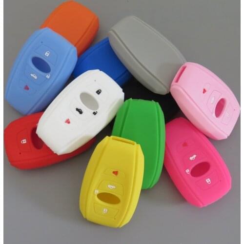 Cocolockey Silicone Car Key Cover for SUBARU Forester BRZ WRX Remote Smart Key 4 Button No Logo
