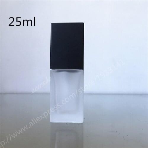 25ml Glass Perfume Bottle, Portable Empty Refillable Bottle, Frosted Glass Pump Lotion Perfume Bottle Hot sale