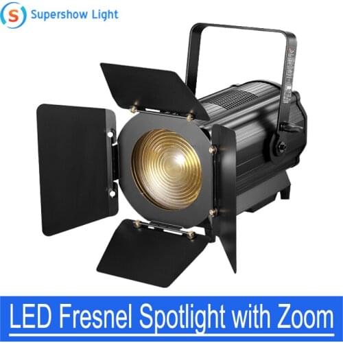 150W/200W/300W LED Fresnel Spotlight with Auto Zoom DMX Studio Theater Concert TV Show Aluminum Alloy Stage Lighting Euqipment