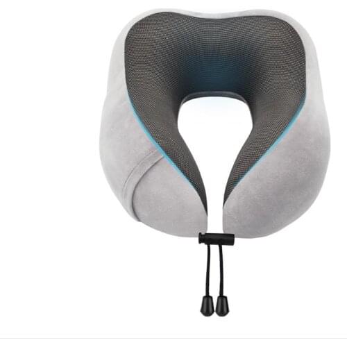 U-shaped Pillow Memory Cotton Travel Pillow Plane Protective Neck Strap Custom Magnetic Cloth Health Pillow 2021