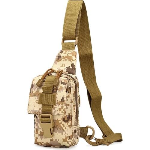 Outdoor Travel Chest Bags for Men Small Shoulder Bag Phone Pouch Sports Riding Climbing Crossbody Pack Tractical Camouflage Bag