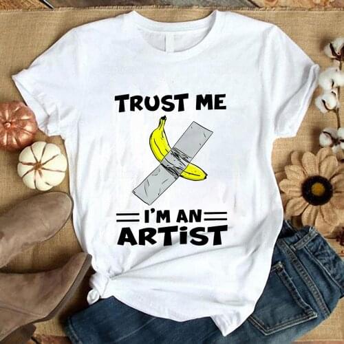 Funny Banana Duct Tape T Shirt Trust Me I'm An Artist Humor Joker Shirt