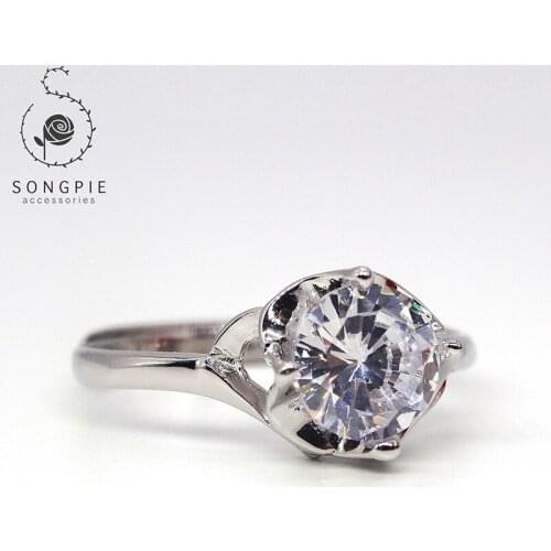 925 sterling silver zirconium ring womens stone ring holiday gift fashion jewelry