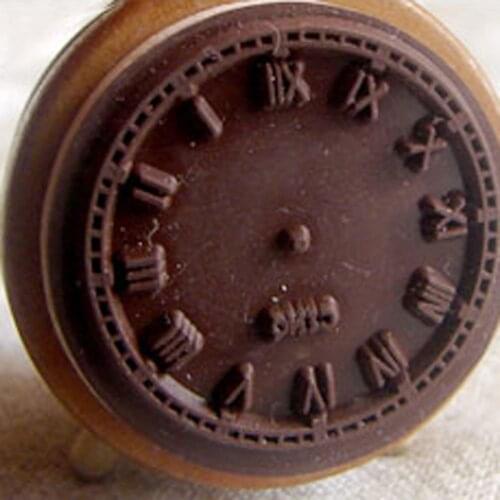 1PCS DIY Vintage Retro Style Alarm Clock Stamp Wooden Rubber Stamp Seal For Diary Scrapbook Decor Mini Wooden Seal Stamp