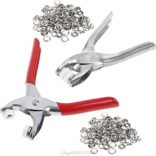 100pcs 9.5mm Metal Sewing Prong Rings Buttons Press Studs Pliers Snap Craft Fasteners + Clip Pliers DIY Clothes Tool Jy25 20