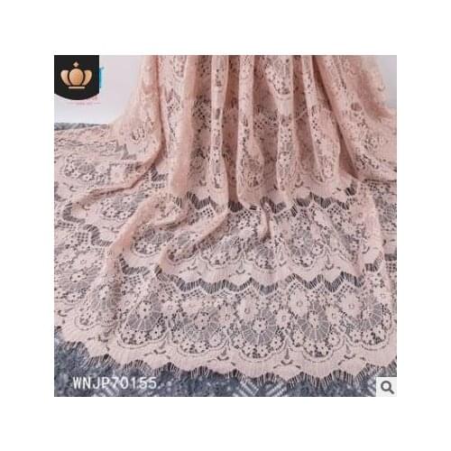 150CM Wide Beautiful Soft Texture Eeyelash Lace Fabric Wedding veil Stitching Home Curtain Decoration Accessories