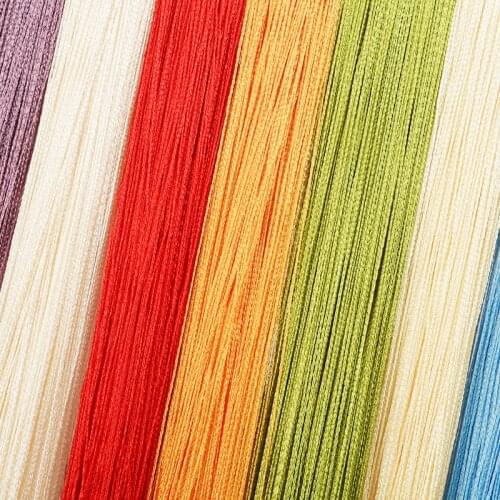 1x2m Multi-color Thread Line Curtains for Living Room Door Wall Window Panel Tassel Curtains bedroom Window curtain Decoration
