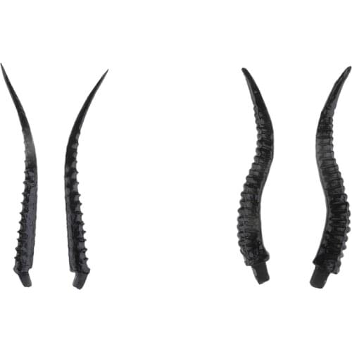 2 Pair Plastic Antelope Horns Halloween Fancy Dress Costume Cosplay Hairband