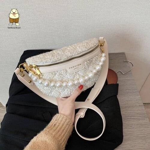 Beibaobao 2021 Fashion Shoulder Handbags Female Travel Branded Trending Handbag Pearl Cloth Crossbody Bags For Women