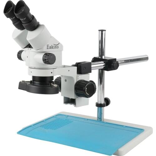7-45X 3.5-90X Zoom Stereo Binocular Microscope 76mm Focusing Holder Big Size Metal Stand For LAB Inspection Phone PCB Soldering