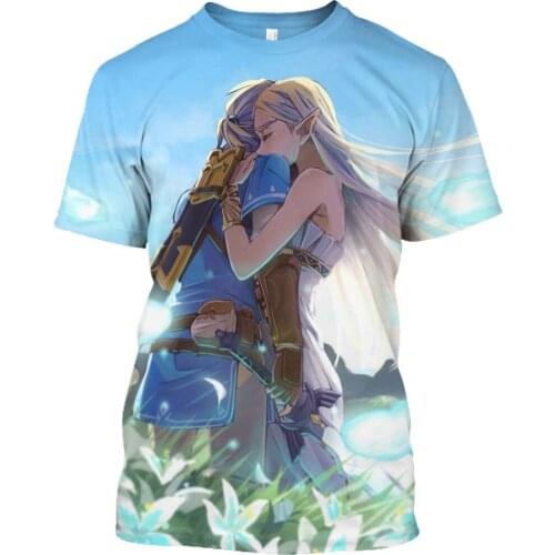 SONSPEE Power Fighting Games Zelda Shirt 3D Printing Men Womens Summer Fashion Harajuku Man Oversize Tshirt Kids Tshirts Top