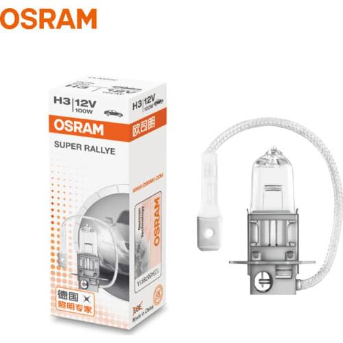 OSRAM H3 12V 100W PK22s 62201 Super Rallye Off Road Super Bright Auto Bulb Car Halogen Fog Lamp 3200K 1X