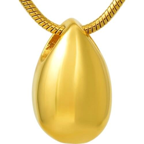 IJD8396 10Pcs a lot Gold Color Mini Tear Urn Pendant for Loved Ones Memorial Ashes Keepsake Jewellery Tear Urn without chain