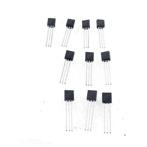 100PCS Integrated Circuit LM35DZ TO-92 LM35 Precision Centigrade Temperature Sensor For IC Low Impedance