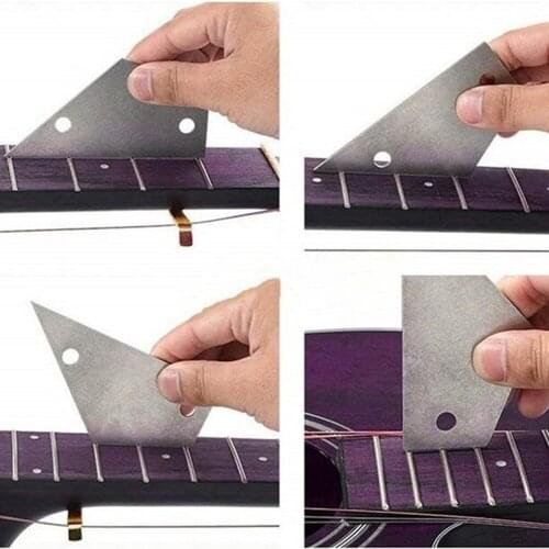 Guitar Bass Neck Fingerboard Measuring Ruler Stainless Steel Fret Rocker Electric Acoustic Guitar Frets Leveling Luthier Tool
