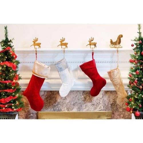 VinylBDS Christmas Photography Backgrounds Christmas Trees Socks Photo Backdrops For Children Photo Studio Camera Fotografica