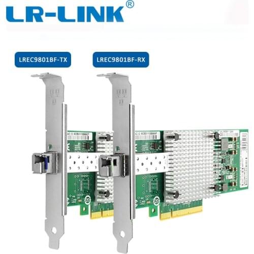 LR-LINK 9801BF-TX/RX 2PCS 10 Gigabit Ethernet Card Fiber Optical Server Adapter PCI-Express Network Controller Intel 82599 NIC