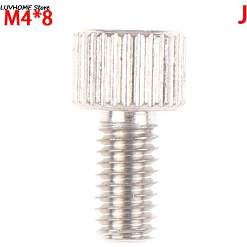 M3/4/5/6 Steel With Nickel Plated Knurling Flat Head Knurled Thumb Screw Hand Tighten Screws
