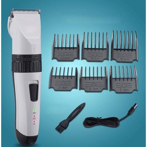 USB Rechargeable Dog Clippers Low Noise Pet Hair Trimmer Pet Grooming Tool With 6 Guide Combs For Dogs Cats Pets