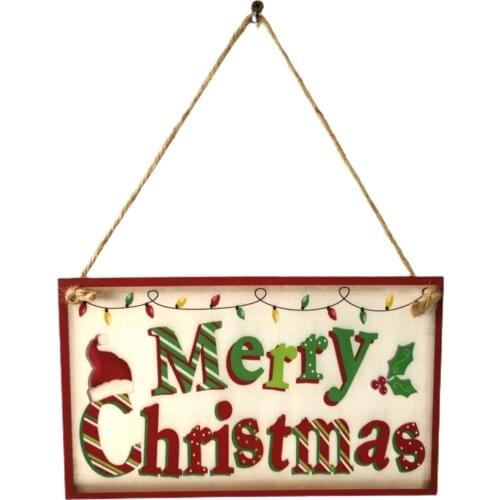 Reusable Wooden Christmas Tree Listing Hanging Wooden Merry Christmas Craft Pendant Christmas Decorations for Indoor or Outdoor