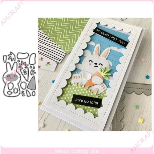 Bunny Combo Set Metal Cutting Dies for DIY Scrapbooking Photo Album Decorative Embossing Paper Card Crafts Die 2021