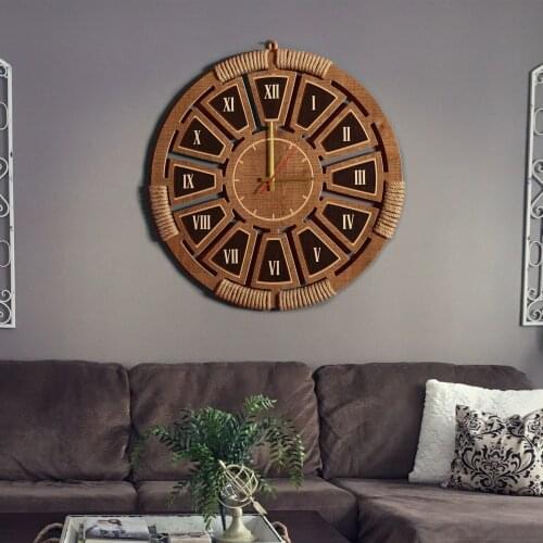 Roman Numeral Wooden Tablature Wall Watch New Luminous Wall Clocks Large Clock Modern Look 2020 Christmas New Year