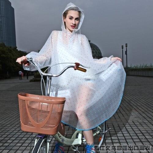 New EVA Bicycle Electrombile Rainwear With Long Sleeves Adult Poncho raincoats