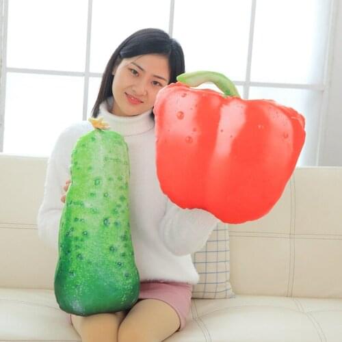 1pcs Super Soft Simulation Potato Broccoli Cabbage Pea Pepper Cushion Vegetable Plush Dolls Plush Toy Creative Home Decoration