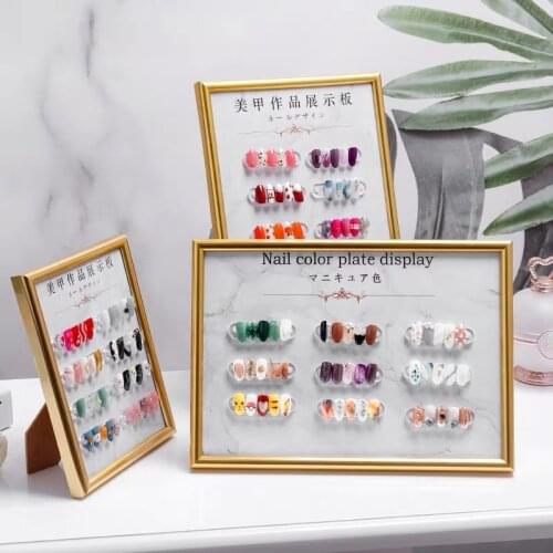 False Nail Tip Art Display Stand Board Detachable Nail Art Showing Shelf Acrylic Card False Nail Gel Polish Color Nail Art Tools