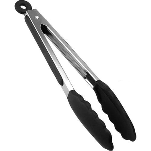 BBQ Grilling Tong Salad Serving Food Tong Stainless Steel Metal Kitchen Tongs Barbecue Cooking Kitchen Tools