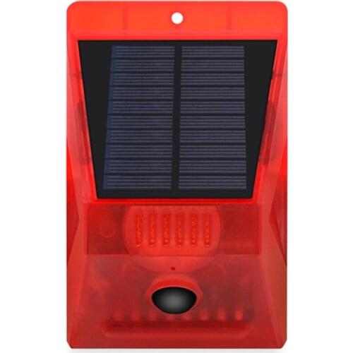 Solar Alarm Lamp Remote Control Security Alarm Motion Sensor Alarm Siren PIR Motion Sensor Detector