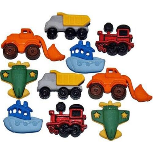 DIY Fondant Cake Decorating Silicone Mould Forklift Trucks Cars Boats Tractors 5 Pieces of Silicone Candy Molds