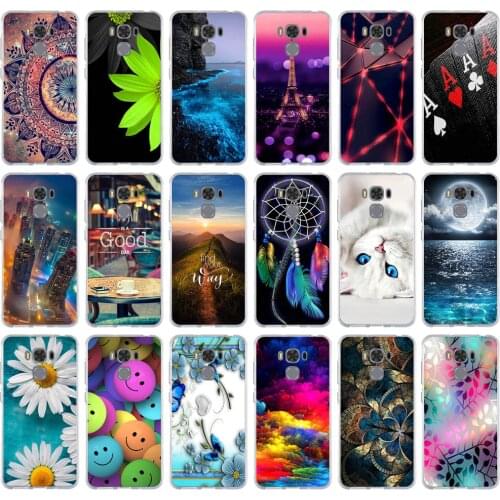For Asus Zenfone 3 Max Zc553kl Case Silicone Cover Cool Flower Painted Soft Tpu Cover For Asus Zenfone 3 Max Case 5.5 Zc553kl
