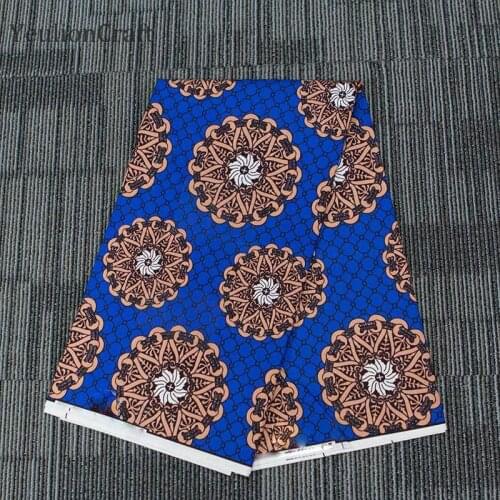 Chzimade 1Yard Floral Real Wax Fabric High Quality Polyester African Fabric For Women Dress Diy Sewing Craft