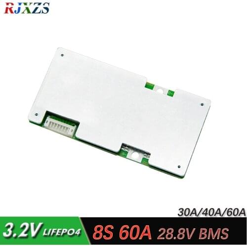 8S 60A LiFePO4 BMS/PCM/PCB battery protection circuit board for 8 Packs 18650 Battery Cell w/ Balance w/temperature sensor