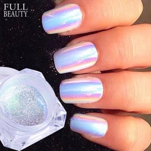 0.15g Neon Nail Glitter Mirror Powder Holographic Colorful Dip Powder Pigment Nail Flake Sequin Chrome Decoration Manicure CH354