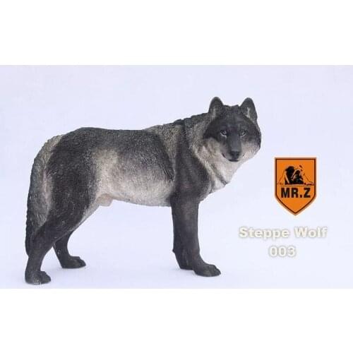 18.5CM Prairie Wolf simulation PVC animal model Wild dog mount Kids adult Toys home car decoration For action figure doll shows