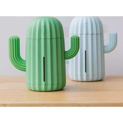 340ML USB Cactus Air Humidifier Aromatherapy Diffuser Mist Maker Fogger Mini Aroma Atomizer Car Essential Oil Diffuser 2020 New