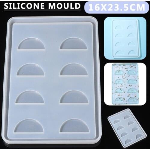 8 Cell Clear Silicone Eyelashes Holder Mold DIY Crystal Eyelashes Display Tray Mould Handmade Container Holder Casting Supplies