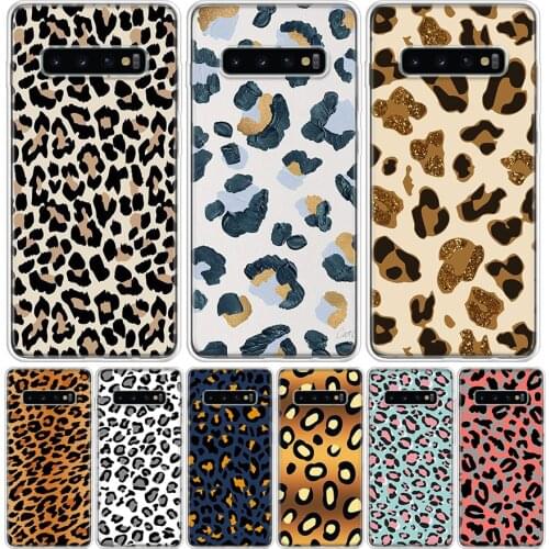 Leopard Print Phone Case for Samsung Galaxy S10 S20 Ultra Note 10 9 8 S9 S8 S7 J4 J6 J8 Plus Lite + Popular Cover Capa