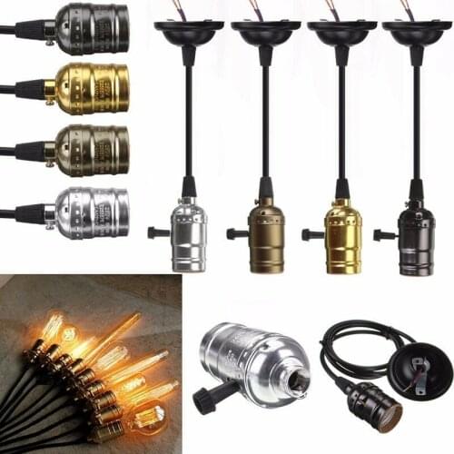 E27/26 Aluminum Antique Retro Vintage Edison Bulb Lamp LED Light Socket Holder